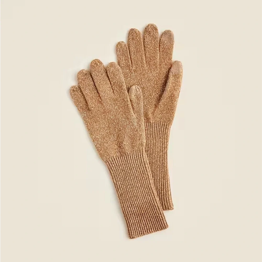 J. Crew Luxurious Cashmere gloves with Lurex® metallic threads - Picture 1 of 1